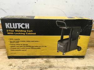 Klutch 2-Tier Welding Cart With Locking Cabinet Model # 106980