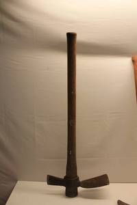 lot 2 image: Lot of 2 Vintage Pickaxes with Wooden Handles