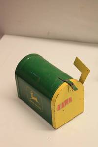 lot 32 image: Vintage John Deere Toy Vehicles and Collectible Mailbox