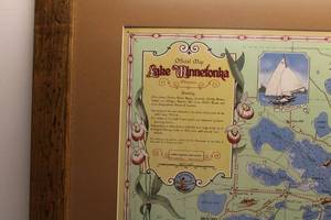 lot 93 image: Framed Official Map of Lake Minnetonka