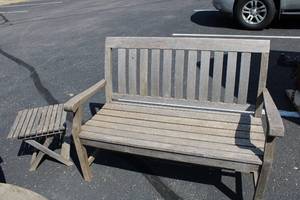 lot A-104 image: Wooden Outdoor Patio Furniture Set