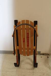 lot 124 image: Paris KinderSled Wooden Sled