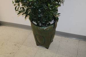 lot 149 image: Tall Indoor Artificial Plant in Decorative Pot