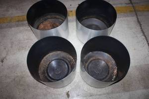 lot 162 image: Set of 4 Stainless Steel Planters