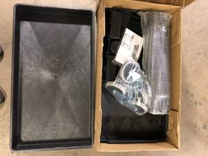 lot 2 image: Karl home 2 Tier Large 550 lbs. Capacity Shelf Plastic Utility Cart with Wheels Black  Customer Returns See Pictures