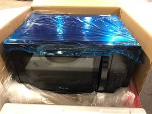 lot 12 image: Magic Chef 1.6 cu. ft. Countertop Microwave in Black with Gray Cavity Customer Returns See Pictures
