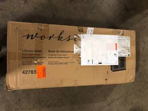 lot 16 image: Mason Peak Prime Oak Accent Cabinet with Drawer and Doors by SAUDER  Customer Returns See Pictures