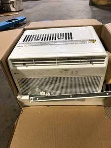 lot 31 image: LG 6,000 BTU 115-Volt Window Air Conditioner Cools 250 sq. ft with Remote in White    Customer Returns See Pictures