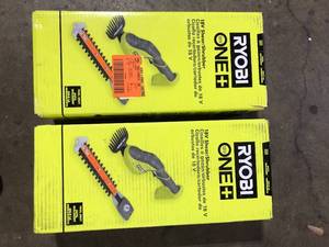 lot 36 image: Lot of RYOBI ONE 18V Cordless Grass Shear and Shrubber Trimmer (Tool Only)  Customer Returns See Pictures