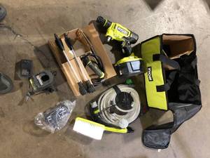 lot 45 image: RYOBI ONE HP 18-Volt Brushless EZClean 600 PSI 0.7 GPM Cordless Electric Power Cleaner w 4.0Ah Battery, Charger, Accessories Customer Returns See Pictures
