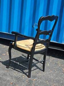 lot 74 image: French Provincial Ladderback Accent Chair