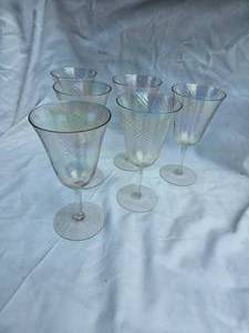 lot 46D image: Iridescent Depression Ware Goblets