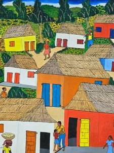 lot 130 image: Original Painting of Board, Haiti