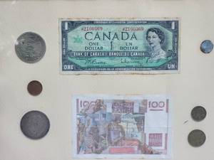 lot 149 image: Mid-Century Global Currency Framed Collection
