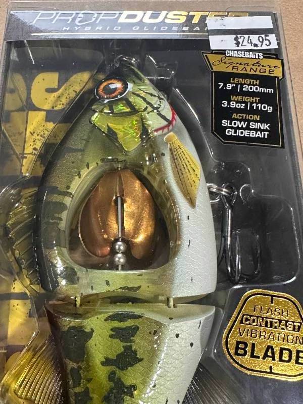 lot 19 image: Brand New Chasebaits Prop Duster Fishing Lure ($24 Retail)