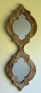 lot 102 image: Pair of Pretty Wood Decorative Wall Mirrors