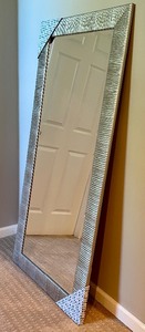 lot 104 image: Extra Large Silver Framed Mirror