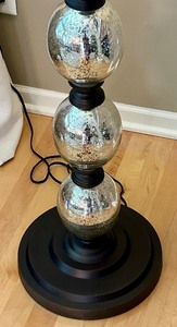lot 11 image: Mercury Glass Style Floor Lamp