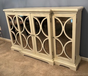 lot 9 image: Mirror Front Cabinet  Buffet  Credenza