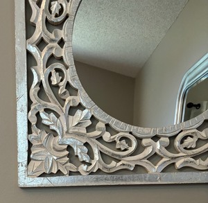 lot 61 image: Distressed Wall Decorative Wall Mirror