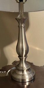 lot 85 image: Beautiful Brushed Silver Table Lamp