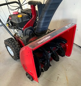 lot 3 image: Sears Craftsman Electric Start Snowblower with 26 Inch Cleaning Width
