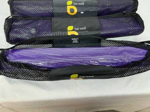 lot 38 image: Lot of 3 NEW Hit Sport 6050 24 x 68 Be Well Yoga Mats and Carrying Cases