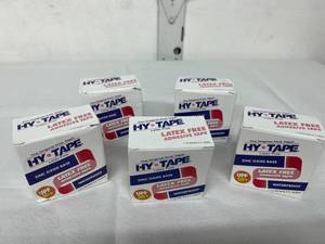lot 40 image: Lot of 5 NEW The Original Pink Tape 115BLF 1.5 x 5 yd. Hy-Tape UPF 50 Latex-Free Zinc Oxice Base Flexible Waterproof Washable Adhesive Tape - Expiration 425
