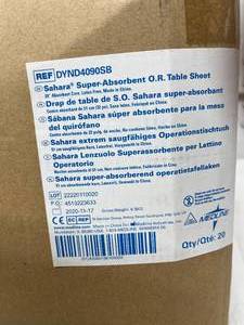 lot 67 image: MSRP $100  1 Case (20 each) NEW Medline DYND4090SB 40x90 Sahara Super-Absorbent Core Latex-Free O.R. Table Sheet 