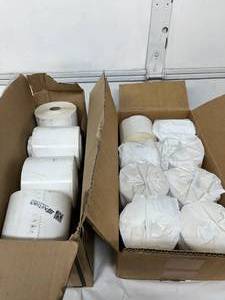 lot 71 image: MSRP $400  Lot of 15 Rolls NEW Air Track Thermal Bar Code Printing Labels 156148