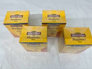 lot 75 image: Lot of 4 NEW Nature Made 30-Pack Daily Maximin 5 Supplements Dietary Pack 