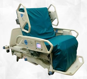 lot 2 image: WOW MSRP $35,000 Hill-Rom ICU Critical Care Hospital Bed WFull Chair Position, Powered AIR Pressure Relief Mattress, Powered Flexafoot (Retractable 12 Bed Extension) & Scale-GREAT WORKING CONDITION