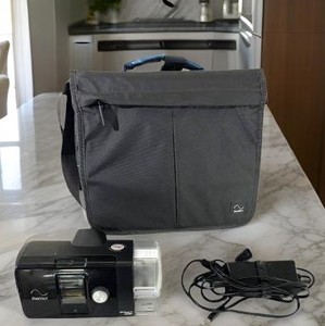 lot 5 image: MSRP $1800 ResMed AirSense 10 AutoSet & HumidAir CPAP Machine WCarry Bag, Reservoir, Mask, Hose & Power Cord - Like New Condition 1st Pic Is Stock Photo - Rest Are Actual Items
