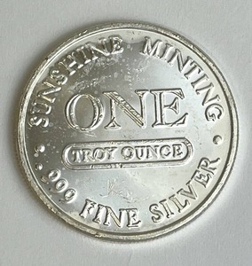 lot 14 image: Sunshine Minting 1oz .999 Fine Silver Coin - Shipping Available