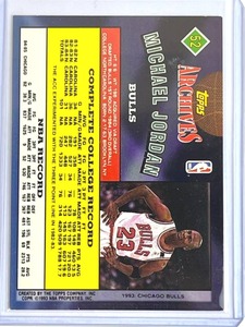 lot 19 image: 1992-93 Topps Archives Michael Jordan #52 Basketball Card - Shipping Available