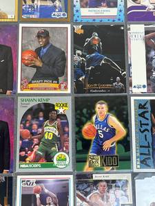 lot 46 image: Vintage Basketball Card Lot including Shaq RC, Dwayne Wade RC, Grant Hill RC, Jason Kidd RC, and More - Shipping Available