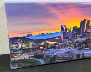 lot 57 image: New Minneapolis Skyline Canvas Print (8 T x 32 W x 1.75 D) - No Shipping