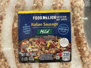 C - Food Lion Mild Italian Sausage (4 Packs)