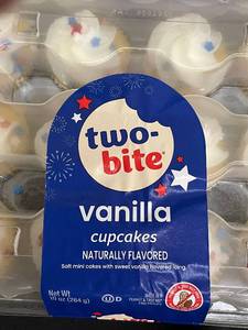 H - Two-Bite Vanilla Cupcakes Lot of 5