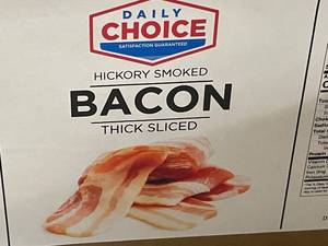 J - 3 pounds Daily Choice Hickory Smoked Thick Sliced Bacon