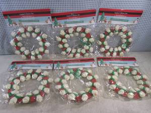 (CSB) 6 Dog Treat Chew Bone Wreaths...