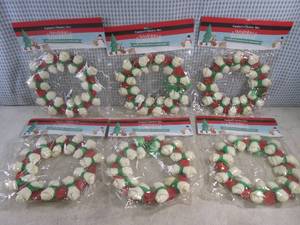 (CSB) 6 Dog Treat Chew Bone Wreaths...