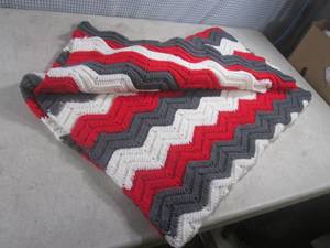(CS) Afghan Throw Knit Blanket...