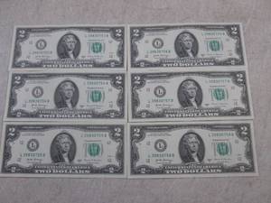 (CNTR) 6 Uncirculated Sequential $2...