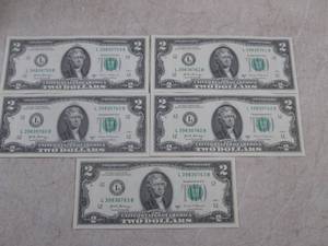 (CNTR) 5 Uncirculated Sequential $2...