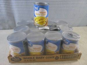 (C-2) 12 Cans of Whole Baby Corn 15...