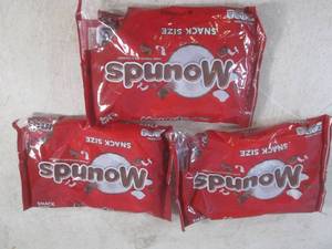 (B-1) 3 Bags of Snack Size Mounds C...