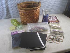 (D-3) Basket with Assorted Crafting...