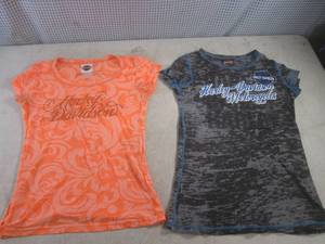 (EC1) 2 Harley Davidson Tops Size S...
