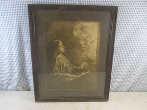 (D-1) Antique Framed Print 17 34 ...